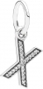 PANDORA Letter X Dangle Charm - Clear CZ - 791336CZ