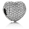 PANDORA Pave Open My Heart Clip - Clear CZ - 791427CZ
