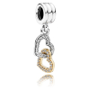 PANDORA Interlocked Hearts Pendant Charm - 792068CZ