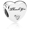 Pandora Thank You Heart Charm - 792096CZ