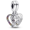 Pandora Puzzle Piece Hearts Splittable Friendship Dangle Charm