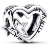 Pandora Open Family Heart and Star Charm