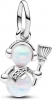 Pandora Opalescent Snowman Dangle Charm