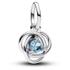 Pandora March Sea Aqua Blue Eternity Circle Dangle Charm