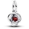 Pandora July True Red Eternity Circle Dangle Charm