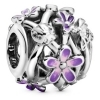 Pandora Openwork Purple Daisy Charm