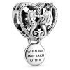 Openwork Seahorses Heart Charm