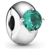 Pandora Colours Green Round Solitaire Clip - 799204C03