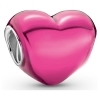 Pandora Metallic Pink Heart Charm