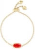 Kendra Scott Elaina Gold Adjustable Chain Bracelet in Red Illusion