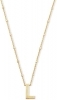 Kendra Scott Letter L Pendant Necklace - Gold Metal
