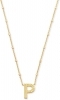 Kendra Scott Letter P Pendant Necklace - Gold Metal