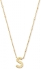 Kendra Scott Letter S Pendant Necklace in Gold
