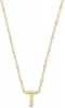 Kendra Scott Letter T Pendant Necklace - Gold Metal