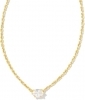 Kendra Scott Cailin Crystal Pendant Necklace - Gold Metal White Cz