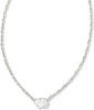 Kendra Scott Cailin Silver Pendant Necklace in White CZ