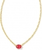 Kendra Scott Cailin Gold Pendant Necklace in Red Crystal