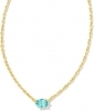 Kendra Scott Cailin Crystal Pendant Necklace - Gold Aqua Crystal
