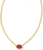 Kendra Scott Cailin Crystal Pendant Necklace Gold Burgundy Crystal