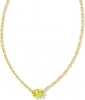 Kendra Scott Cailin Gold Pendant Necklace in Light Green Crystal