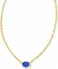 Kendra Scott Cailin Gold Pendant Necklace in Blue Crystal