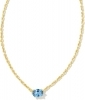 Kendra Scott Cailin Crystal Pendant Necklace Gold Blue Violet Crystal