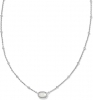 Kendra Scott Mini Elisa Satellite Short Pendant Necklace - Silver Ivory Mother Of Pearl