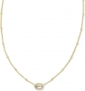 Kendra Scott Mini Elisa Satellite Short Pendant Necklace - Gold Dichroic Glass