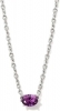 Kendra Scott Cailin Silver Pendant Necklace in Purple Crystal