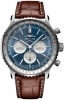 Breitling Navitimer B01 Chronograph 46 Blue Dial Brown Leather Mens Watch