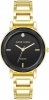 Anne Klein Gold-Tone Faceted Crystal Black Diamond Dial Ladies Watch AK-3966BKGB