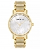 Anne Klein Crystal Bezel and Bracelet White Mother-of-Pearl Ladies Watch AK-4004MPGB