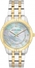 Anne Klein Two-Tone Silver and Gold Solar Powered Mother-of-Pearl Ladies Watch AK/3769MPTT
