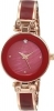 Anne Klein Rose Gold-Tone Burgundy Enamel Bangle Diamond Accent Ladies Watch AK/1980BYRG