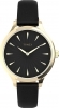 Timex Peyton Gold-Tone/Black Leather Ladies Watch TW2V06600