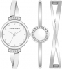 Anne Klein Premium Crystal Accented Bangle Watch and Bracelet Set
