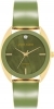Anne Klein Gold-Tone Green Mother-of-Pearl Bangle Diamond Accent Ladies Watch AK/4040GPGN