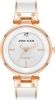 Anne Klein Rose Gold-Tone White Mother-of-Pearl Bangle Diamond Accent Ladies Watch AK/1414WHRG