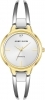 Anne Klein Two-Tone Silver and Gold Open Bangle Diamond Accent Ladies Watch AK/2627SVTT