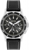 Armitron Black Bezel Black Leather Analog Chronograph Mens Watch 20-5531BKSVBK
