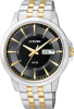 Citizen Quartz Black Dial Two-Tone Mens Watch BF2018-52E