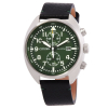 Citizen Eco-Drive Chronograph Green Dial Mens Watch CA7041-07X
