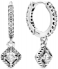 PANDORA Square Sparkle Hoop Earrings - 298503C01