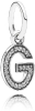 PANDORA Letter G Dangle Charm - Clear CZ - 791319CZ