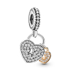 Pandora Love Locks Pendant Charm - 791807CZ
