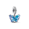 Pandora Blue Murano Glass Butterfly Dangle