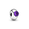 Pandora Colours Purple Round Solitaire Clip - 799204C02
