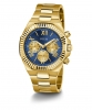 Guess Equity Multi-function Blue Dial Gold Tone Mens Watch GW0703G6