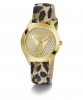 Guess Iconic Animal Leopard Leather Gold Tone Ladies Watch GW0745L2