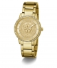 Guess 3D Peony Flower Gold Tone Ladies Watch GW0747L2